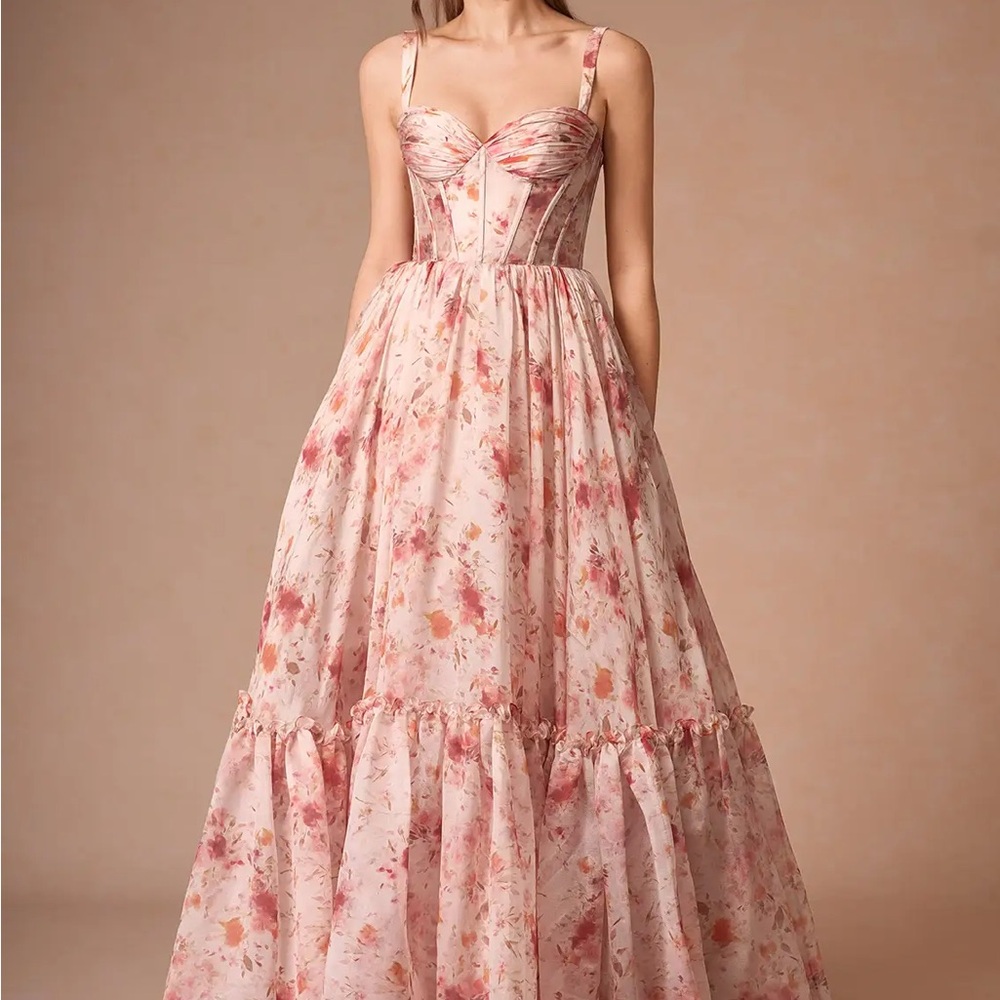 Floral Pink Maxi Dress